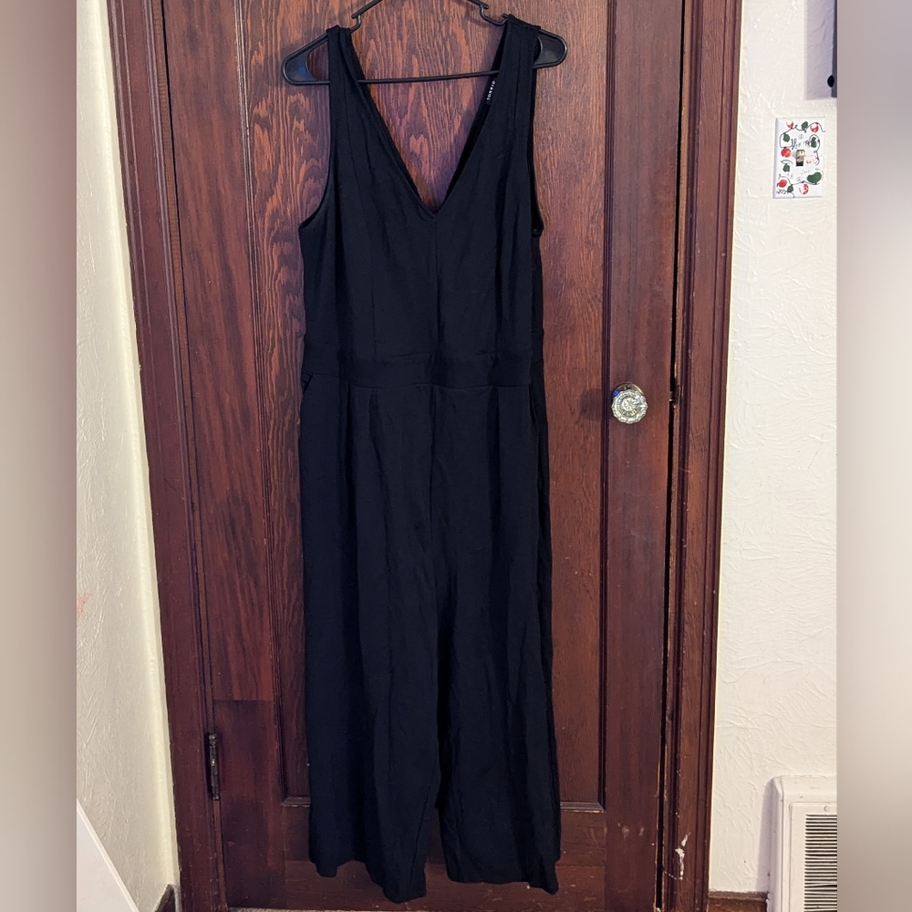 Torrid Black Wide Leg Tank Jumpsuit with Pockets Size 2X